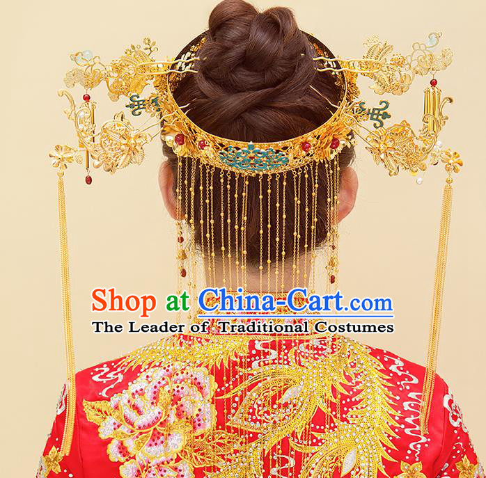 Chinese Ancient Hair Jewelry Accessories Hairpins Headwear Headdress Royal Crown for Women