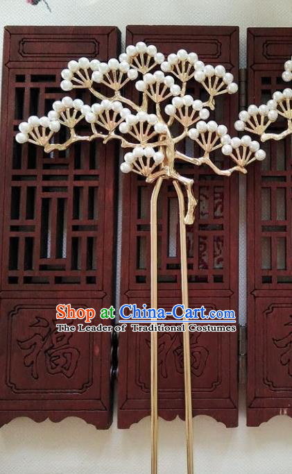 Ancient Chinese Handmade Classical Hair Accessories Pineburst Hairpins Hair Clip for Women