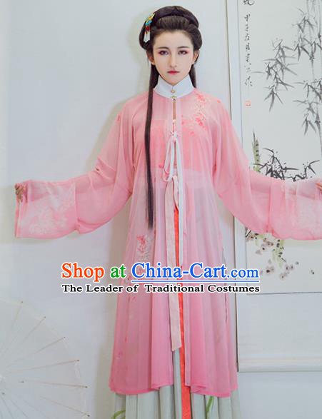 Chinese Ancient Aristocratic Lady Clothing Traditional Ming Dynasty Princess Embroidered Costumes for Women