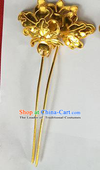 Chinese Traditional Miao Nationality Golden Hair Clip Hair Accessories Hairpins Headwear for Women