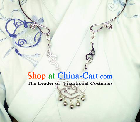 Chinese Traditional Ancient Longevity Lock Accessories Hanfu Bells Tassel Necklace for Women