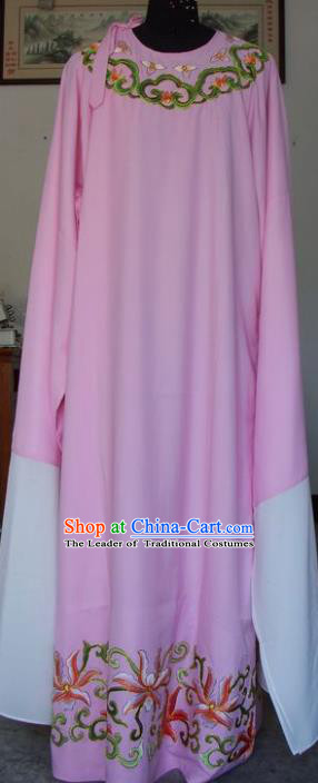 Chinese Traditional Shaoxing Opera Scholar Pink Clothing Peking Opera Niche Embroidered Costumes for Adults