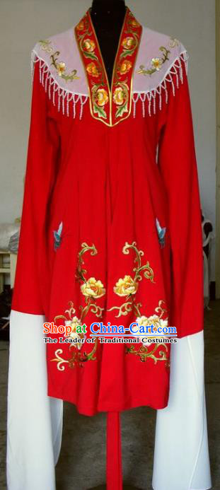 Chinese Traditional Beijing Opera Actress Embroidered Red Cape China Peking Opera Imperial Concubine Costumes for Adults