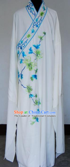 Chinese Traditional Shaoxing Opera Niche Robe Clothing Peking Opera Scholar Embroidered Chrysanthemum Costume for Adults