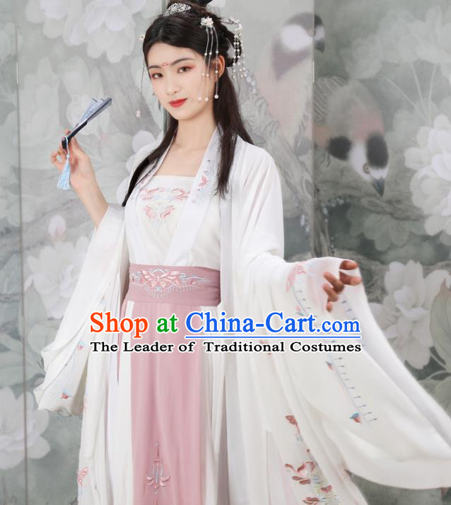 Chinese Traditional Song Dynasty Princess Costumes Ancient Nobility Lady Hanfu Dress for Women