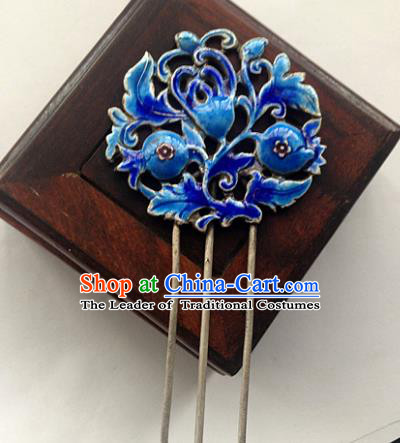 Chinese Traditional Ancient Blueing Hairpins Hair Accessories Hair Clip for Women
