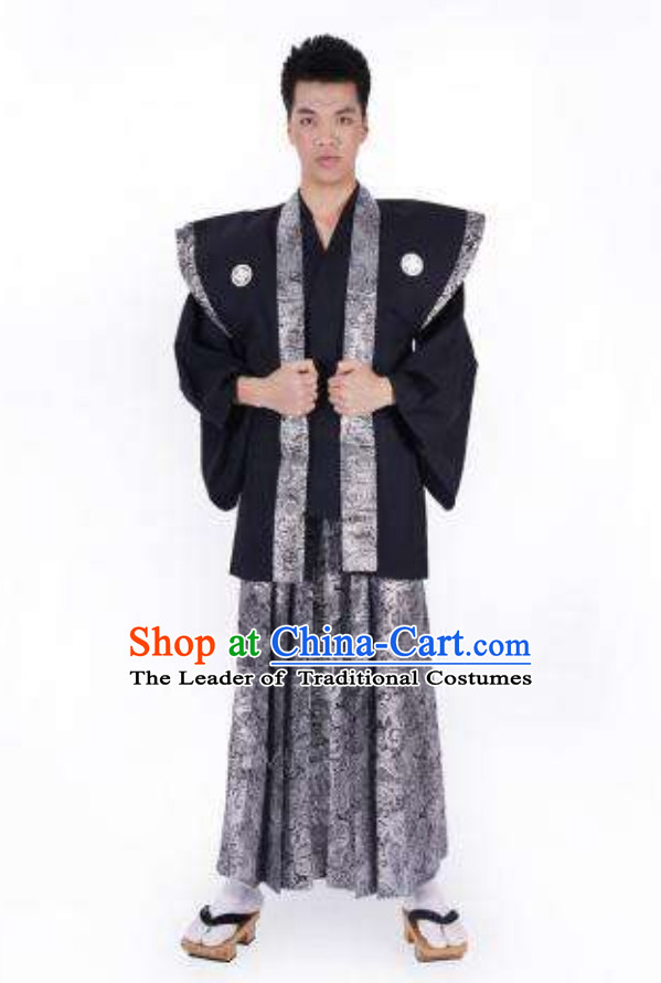 Broad Shoulders Japanese Authentic Samurai Outfit Clothing Complete Set for Men