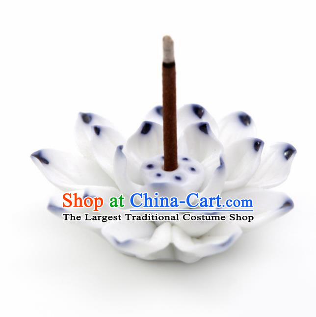 Chinese Traditional Artware Ceramics Lotus Censer