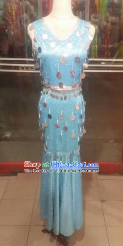 Traditional Chinese Dai Nationality Peacock Dance Costume China Folk Dance Dress for Women