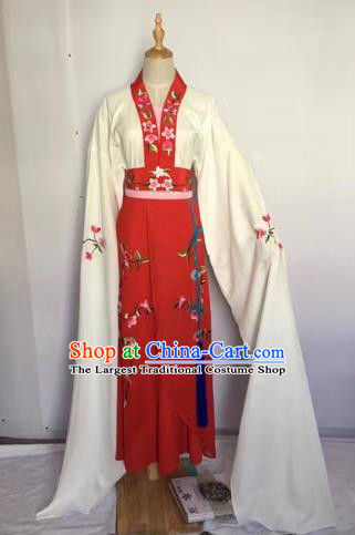 Chinese Huangmei Opera Fairy Red Dress Traditional Beijing Opera Diva Costume for Adults