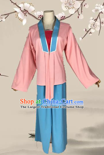 Chinese Beijing Opera Maidservants Clothing Ancient Village Girl Costume for Adults