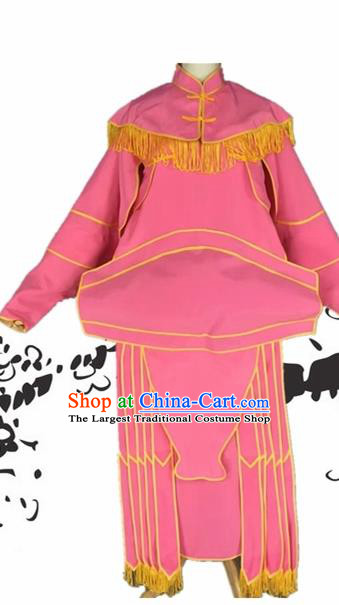 Chinese Beijing Opera General Pink Clothing Traditional Peking Opera Takefu Costumes for Adults