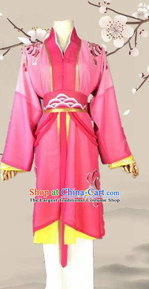 Chinese Ancient Swordswoman Pink Costume Traditional Beijing Opera Martial Arts Women Dress for Adults