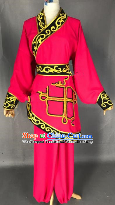 Chinese Ancient Swordswoman Red Costume Traditional Beijing Opera Martial Arts Female Clothing for Adults