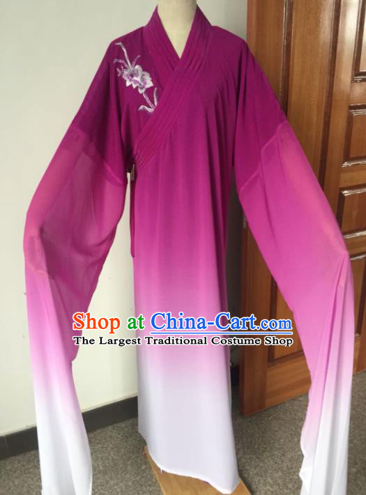 Chinese Beijing Opera Purple Clothing Traditional Peking Opera Niche Costume for Adults