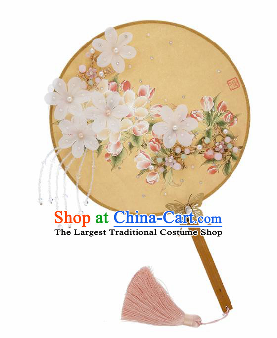 Chinese Traditional Palace Fans Ancient Bride Wedding Round Fans for Women