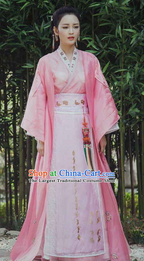 Chinese Ancient Palace Princess Hanfu Dress The Honey Sank Like Frost Ashes of Love Peri Costumes for Women