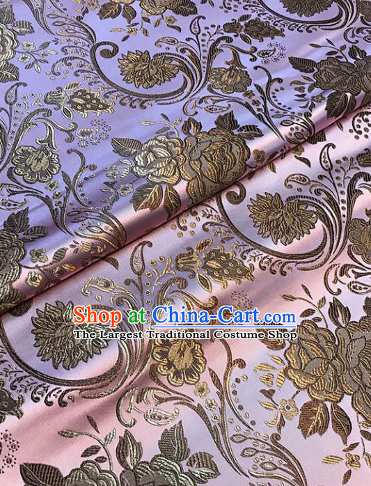 Pink Brocade Asian Chinese Traditional Palace Pattern Fabric Silk Fabric Chinese Fabric Material