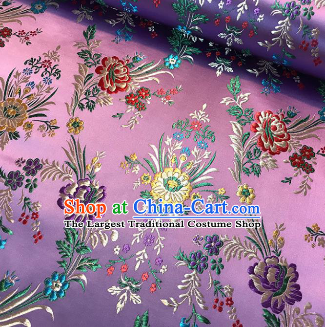 Pink Brocade Asian Chinese Traditional Palace Begonia Pattern Fabric Silk Fabric Chinese Fabric Material