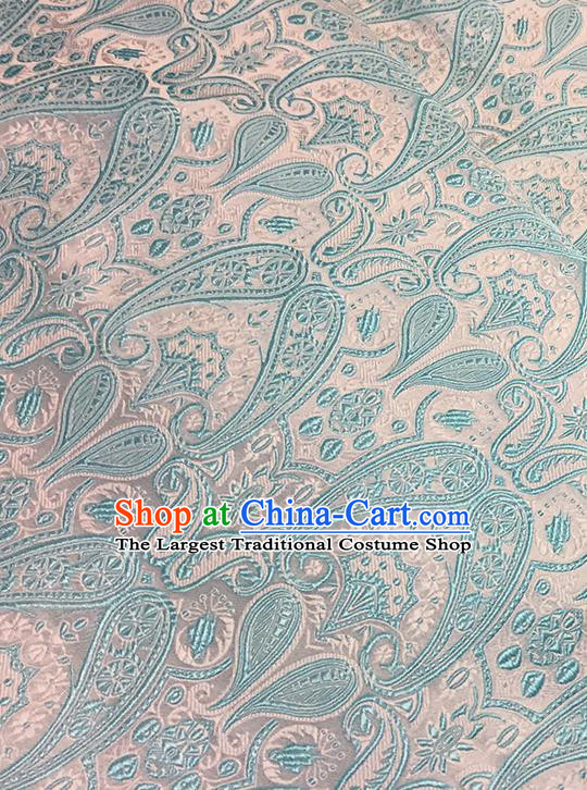 Asian Chinese Brocade Traditional Light Green Pattern Fabric Silk Fabric Chinese Fabric Material