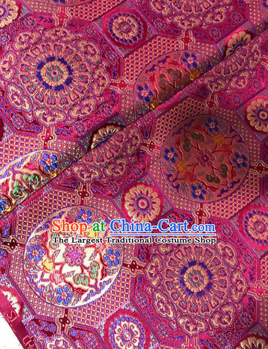 Asian Chinese Traditional Royal Pattern Pink Brocade Fabric Silk Fabric Chinese Fabric Material