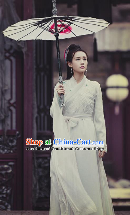 Chinese Ancient Peri Costume Traditional Hanfu Dress Swordswoman Clothing for Women