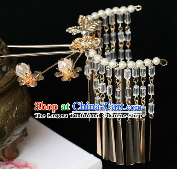 Chinese Traditional Hair Accessories Ancient Tassel Step Shake Hairpins for Women