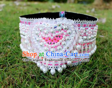 Chinese Traditional Miao Nationality Hair Accessories Hmong Hat for Women