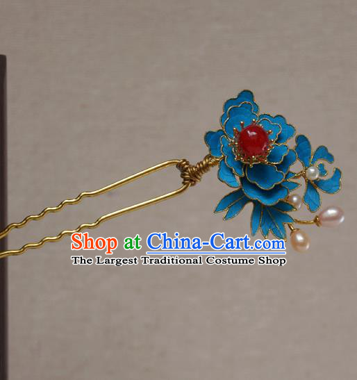 Chinese Qing Dynasty Palace Hairpins Hair Accessories Ancient Handmade Hanfu Hair Clip for Women