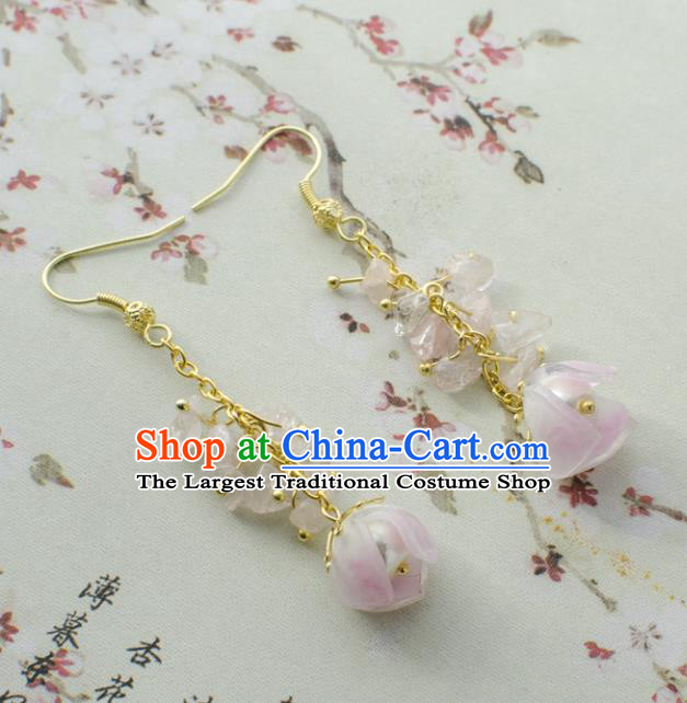 Asian Chinese Traditional Jewelry Accessories Hanfu Flowers Earrings for Women