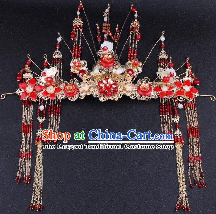 Chinese Ancient Style Hair Jewelry Accessories Cosplay Hairpins Headwear Royal Crown Headdress for Women