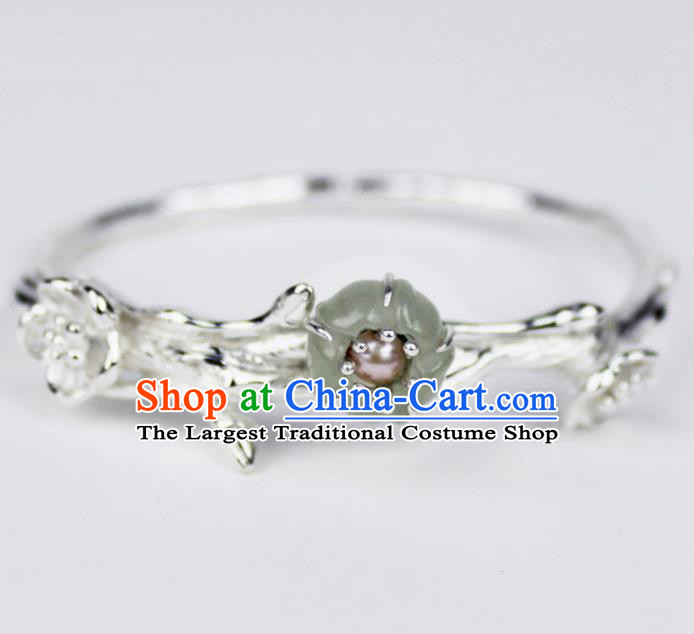 Top Grade Chinese Handmade Jewelry Accessories Hanfu Sliver Plum Blossom Bracelet for Women