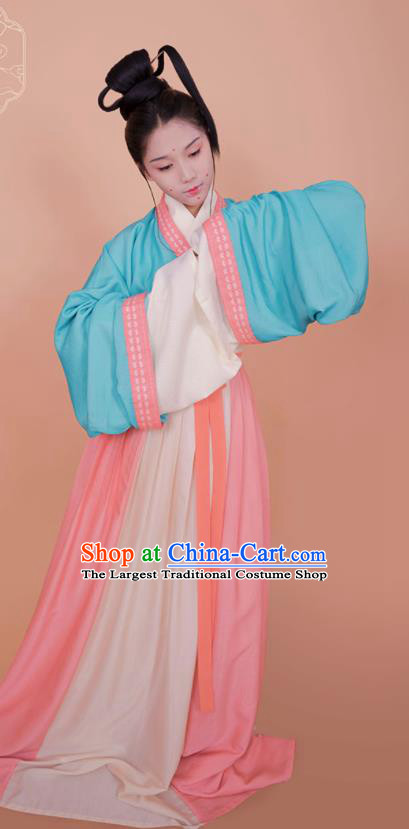 Top Grade Chinese Ancient Palace Lady Costumes Jin Dynasty Princess Hanfu Dress for Women