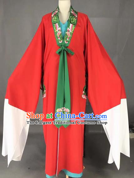 Chinese Traditional Beijing Opera Scholar Costume Peking Opera Niche Red Robe for Adults