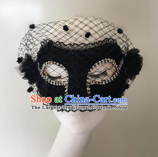 Top Halloween Stage Show Accessories Black Mask Brazilian Carnival Catwalks Face Masks