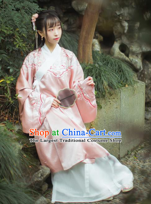 Ancient Chinese Ming Dynasty Princess Silk Historical Costumes Complete Set