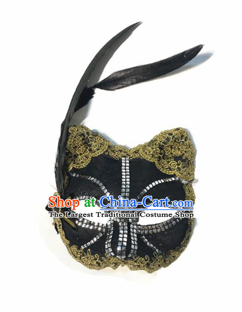 Top Halloween Cosplay Feather Masks Brazilian Carnival Catwalks Fancy Dress Ball Face Mask for Women