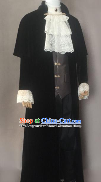 Top Grade Halloween Gothic Costumes Fancy Ball Cosplay Campire Cloak for Men