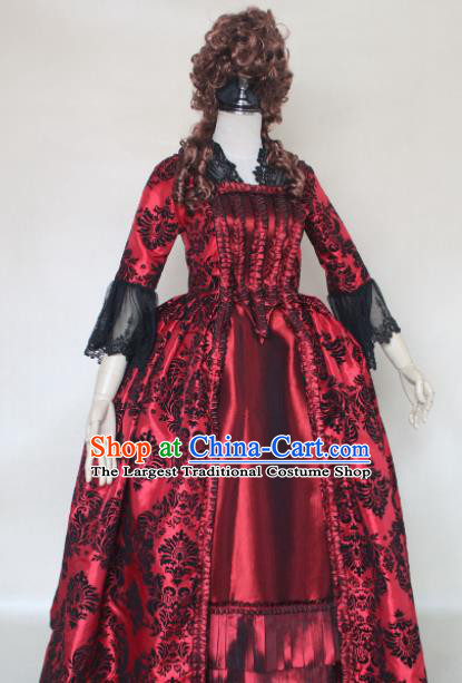 Top Grade Halloween Costumes Fancy Ball Cosplay Queen Red Dress for Women