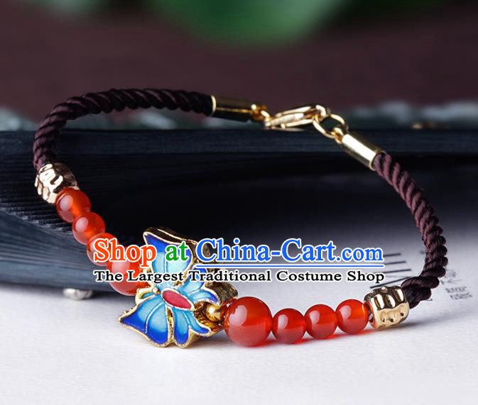 Chinese Traditional Jewelry Accessories National Hanfu Agate Bracelet for Women