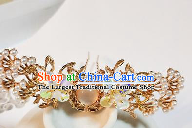 Handmade Chinese Traditional Chalcedony Hairpins Ancient Classical Hanfu Hair Accessories for Women