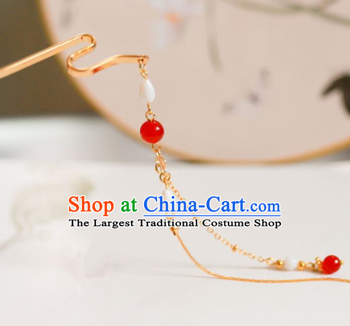 Handmade Chinese Traditional Tassel Step Shake Hairpins Ancient Classical Hanfu Hair Accessories for Women