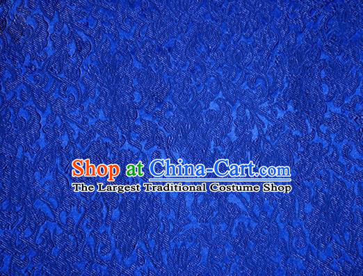 Asian Chinese Tang Suit Satin Material Traditional Pattern Design Royalblue Brocade Silk Fabric