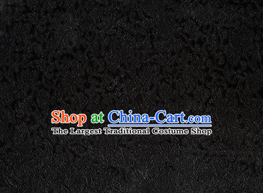 Asian Chinese Tang Suit Black Satin Material Traditional Pattern Design Brocade Silk Fabric
