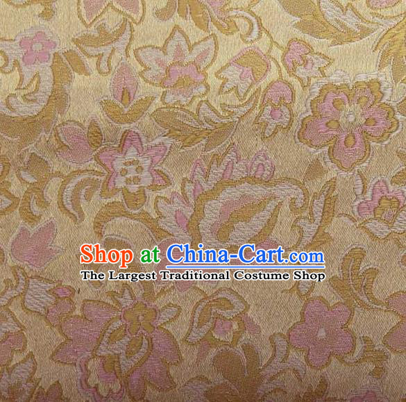 Asian Traditional Pattern Design Pink Satin Material Chinese Tang Suit Brocade Silk Fabric