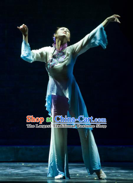 Chinese Traditional Classical Dance Costumes Stage Performance Fan Dance Clothing for Women