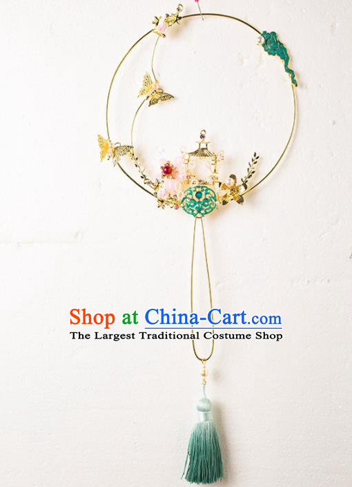Chinese Ancient Wedding Accessories Bride Handmade Cloisonne Palace Fans for Women