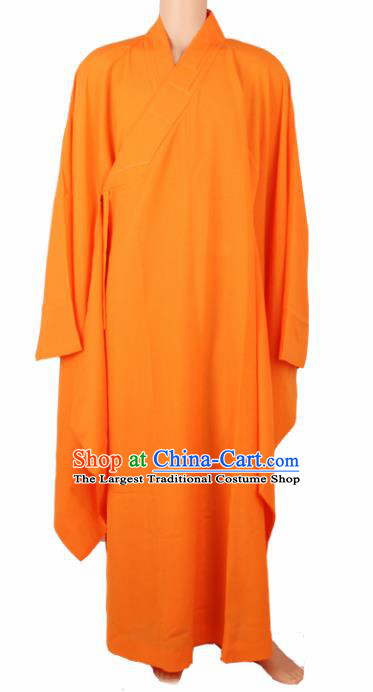 Chinese Traditional Buddhist Monk Costumes Buddhism Monks Orange Robe for Men