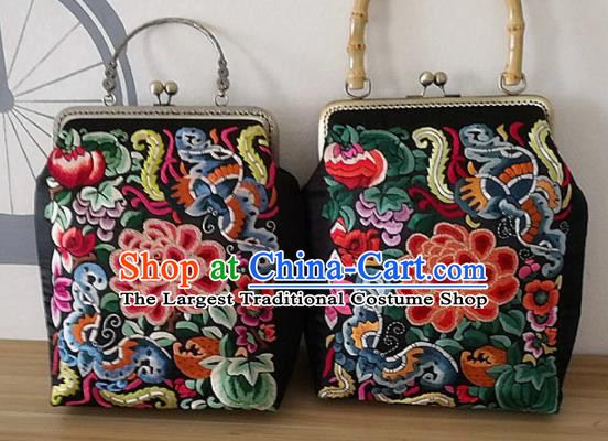 Chinese Traditional Handmade Embroidery Craft Embroidered Bags Embroidering Handbag