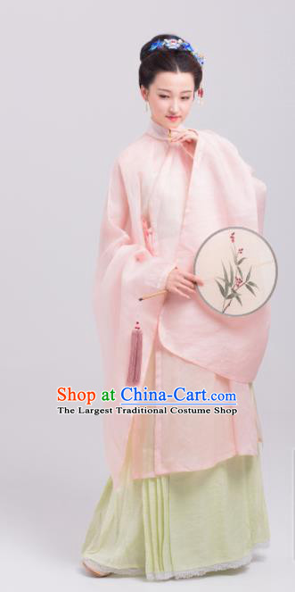 Chinese Traditional Ming Dynasty Imperial Consort Historical Costumes Ancient Palace Silk Hanfu Dress for Women